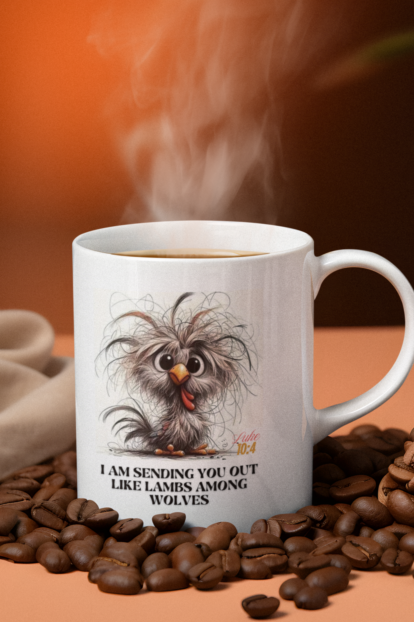 White mug _ Luke 10:4