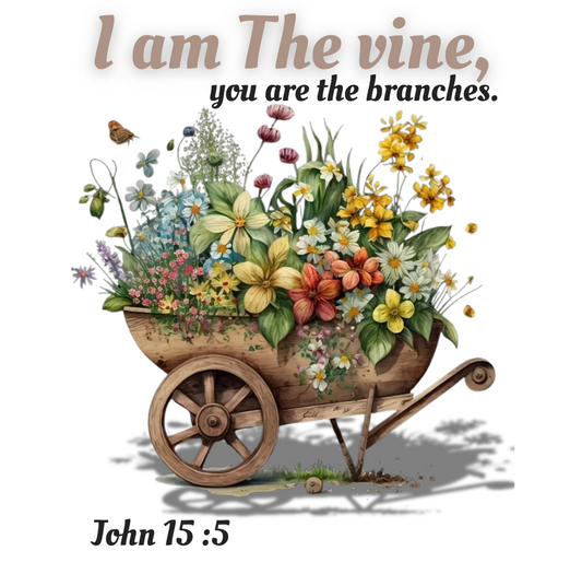 White mug _ John 15 : 5