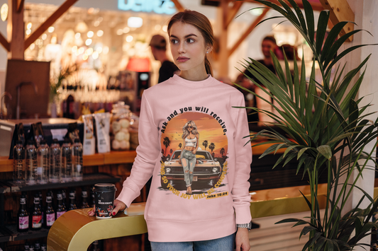 Women's Christian Sweater_ John 16:24 - Ask and You Will Receive