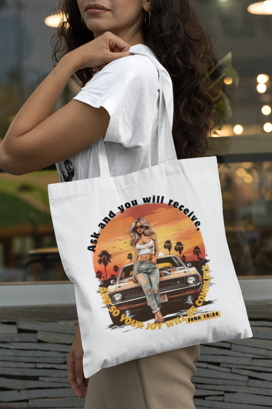 Multi-purpose Tote Bags _ John 16: 24